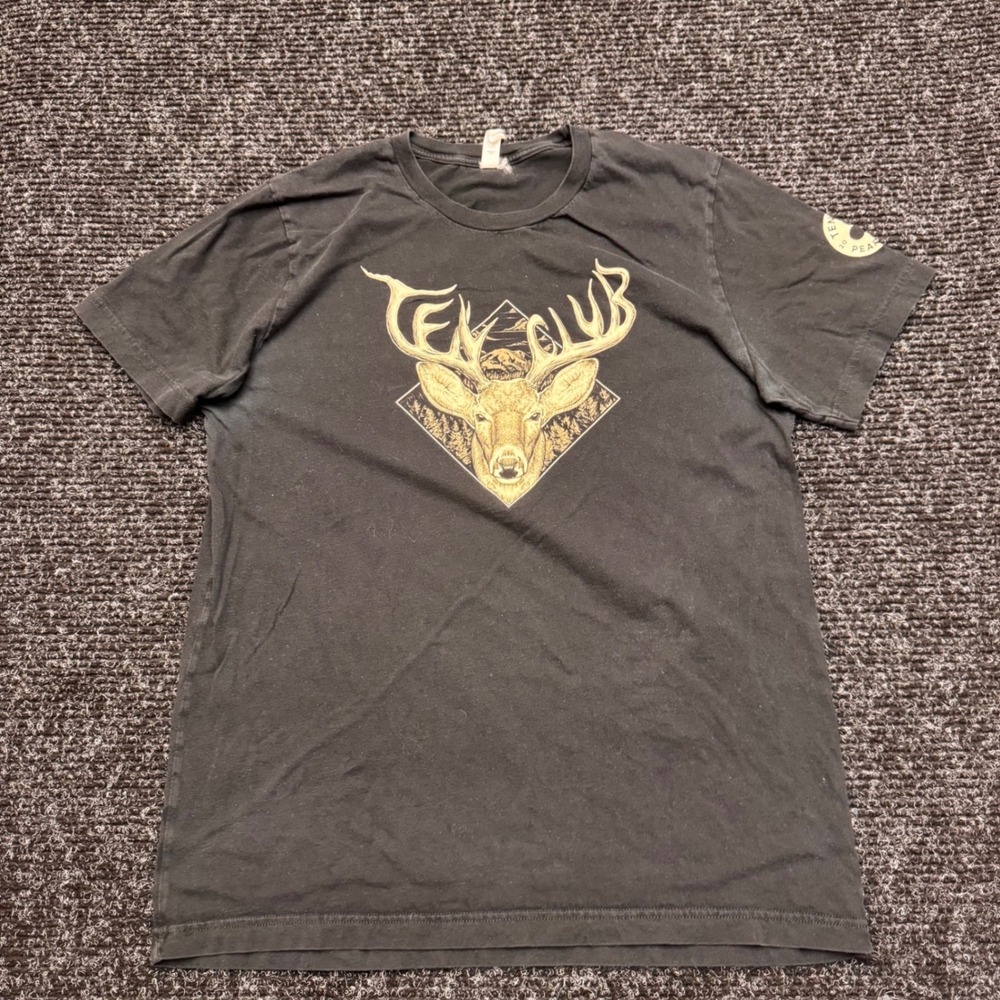 Pearl Jam Ten Club 2020 Deer Antler Graphic T-Shirt Black Large Bella Canvas